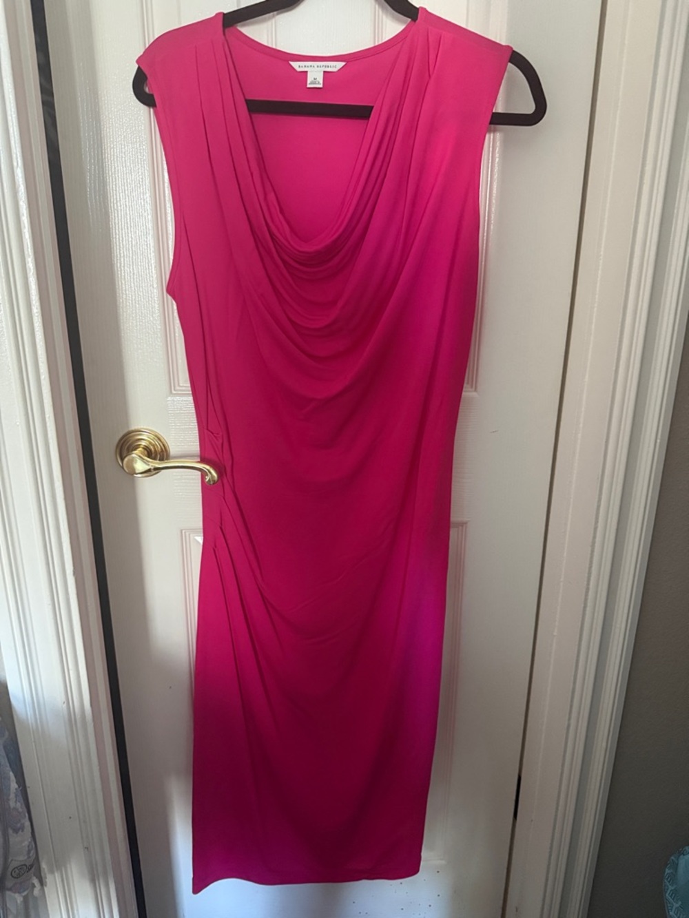 Banana Republic Fuchsia Sleeveless Cowl Midi Dress